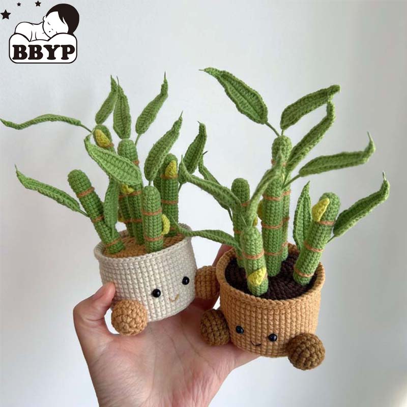 Baby Products Hamper - Crochet Plant Vase Creative Fashion Bamboo