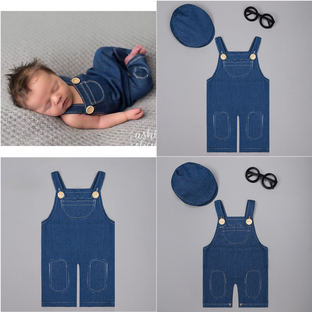 Baby Products Essential - ❤️Newborn Photography Clothing Denim Overalls Studio
