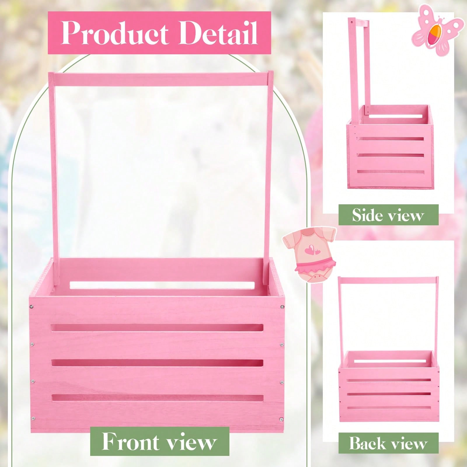 Wooden Baby Shower Crate Close - đánh giá và giá Baby Products Hamper