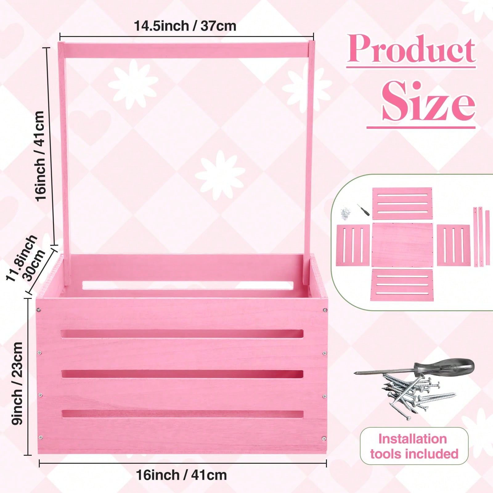 Wooden Baby Shower Crate Close - đánh giá và giá Baby Products Hamper