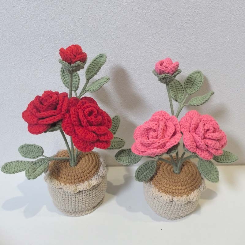Crochet Flower Plant Vase Crea - đánh giá và giá Baby Products Hamper