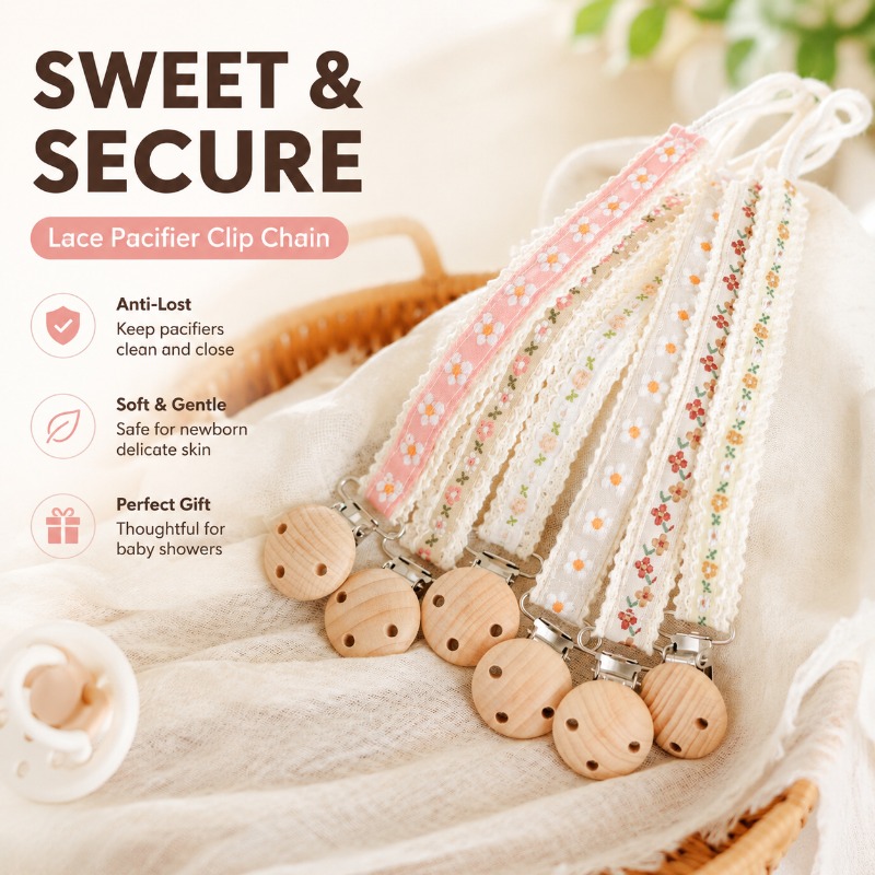 Lace Pacifier Clip Chain for N - đánh giá và giá Baby Products To Gift